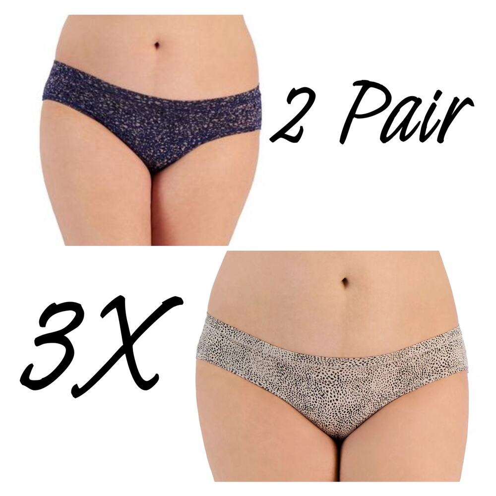 2 Pair Alfani Plus Size Bikini Underwear 3X
